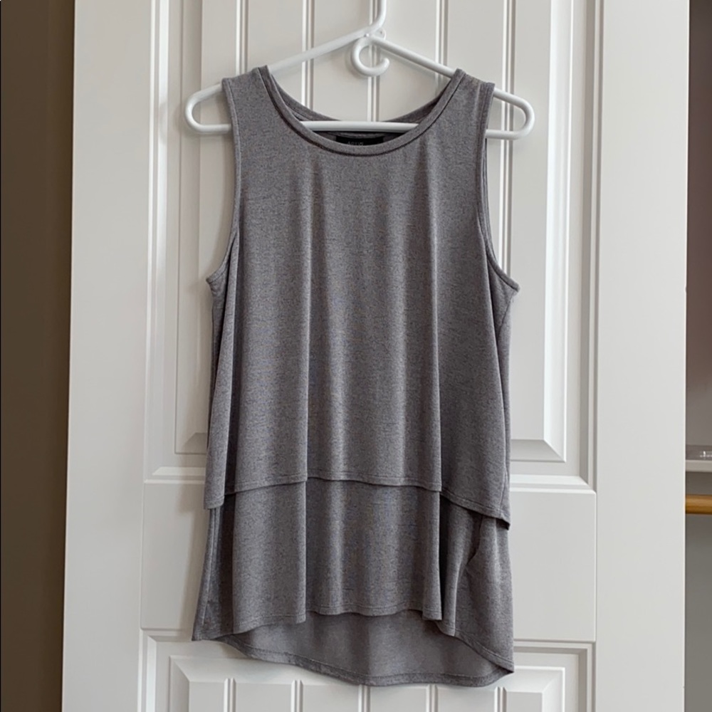 Silver Double Layer Tank Top